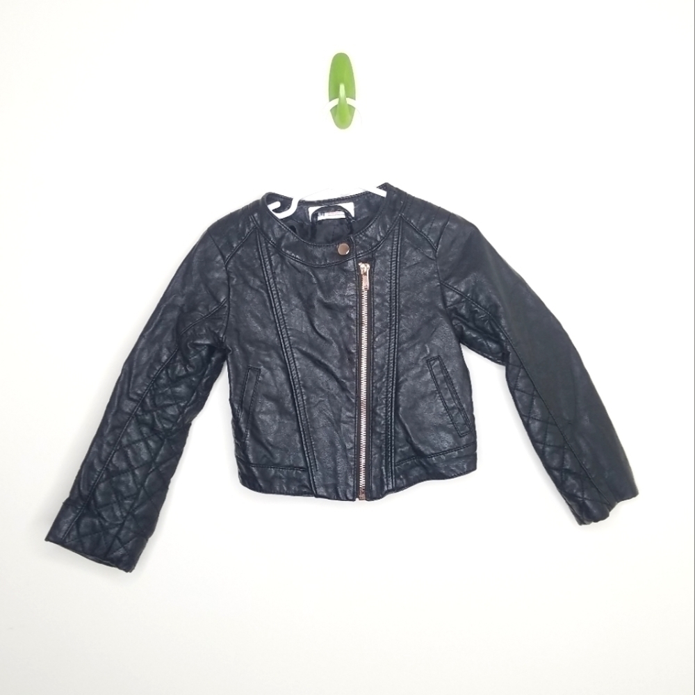H&M Faux Leather Moto Jacket 3/4Y